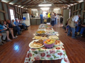 Afternoon tea for the marchers at Euchareena Soldiers Memorial Hall 24/10/2015
