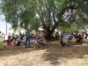 Brian Bywater talking to Mumbil Public School students 23/10/2015