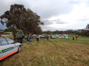 Setting up camp at "Stirling" 26/10/2015