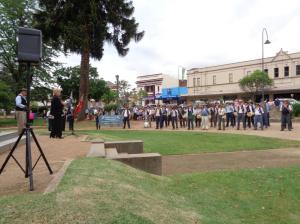 The Mayor of Wellington, Cr. Anne Jones, at Wellington War Memorial 22/10/2015