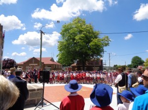 Crowd at Blayney War Memorial service 29/10/2015
