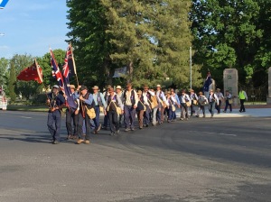 Marchers leaving Blayney from near the Blayney War Memorial 30/10/2015