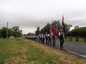 Marchers leaving Geurie 22/10/2015