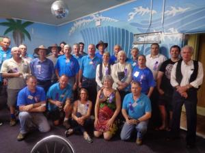 Some of the marchers at the Provisions Night at the Royal Hotel, Gilgandra
