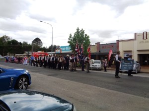 Start of the street parade at Molong 26/10/2015
