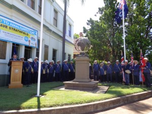 Deputy Mayor of Strathfield, Cr. Andrew Soulos, at Strathfield War Memorial service 10/11/2015