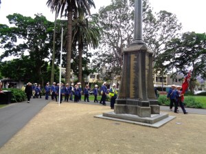 Marchers arriving at Redfern War Memorial 11/11/2015