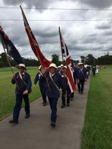 Marchers arriving at Mount Druitt Waterholes Remembrance Garden 8/11/2015