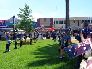 Marchers arriving at Penrith Memory Park 7/11/2015