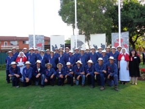 Marchers at Charles Mance Reserve Memorial 9/11/2015